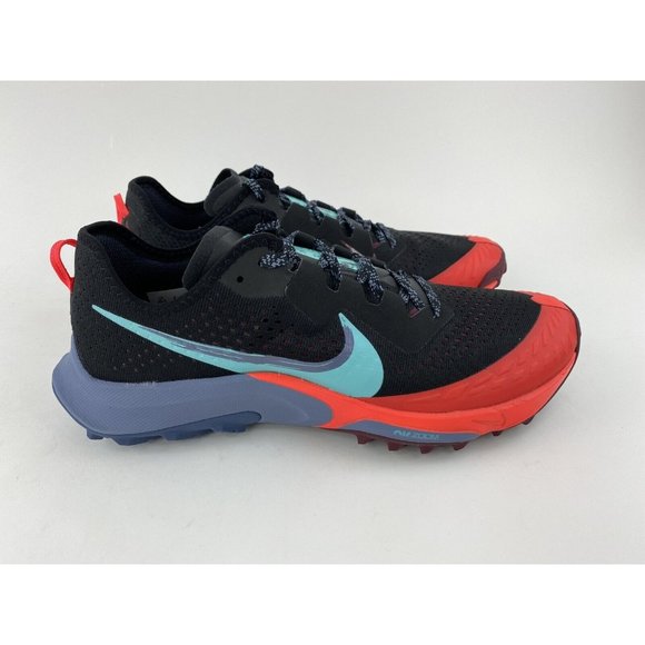 NEW Nike Air Zoom Terra Kiger 7 Men's Trail Running Shoes Black Red Turq - Picture 9 of 12